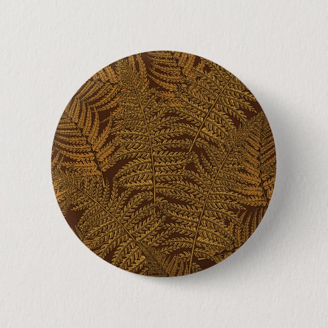 Badge Rond 5 Cm Foule automnale sur brun (Devant)