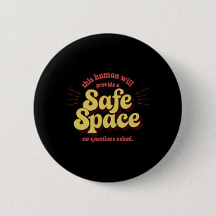 Badge Rond 5 Cm Fournisseur D'Espace Sécurisé - Soutien Et Inclusi