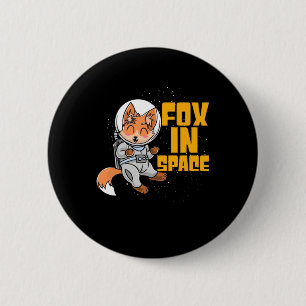 Badge Rond 5 Cm Fox dans l'espace