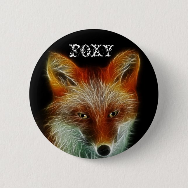 Badge Rond 5 Cm Fox rouge (Devant)