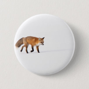 Badge Rond 5 Cm Fox rouge