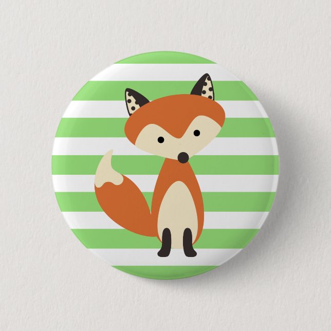 Badge Rond 5 Cm Fox rusé (Devant)