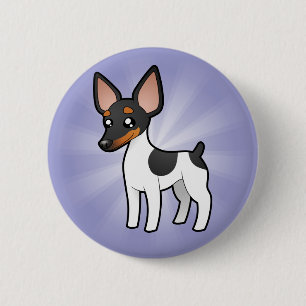 Badge Rond 5 Cm Fox Terrier de Rat terrier/jouet de bande dessiné