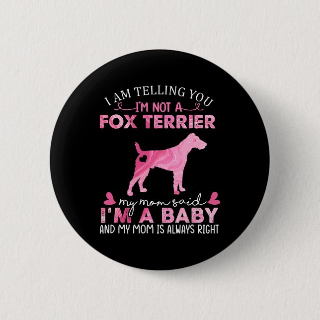 Badge Rond 5 Cm Fox Terrier Maman (Devant)