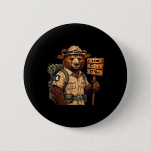 Badge Rond 5 Cm Foxtrots Delta Tangos résiste à la forêt nationale