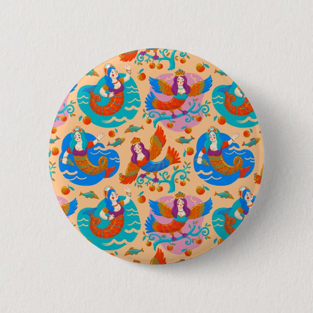 Badge Rond 5 Cm Foyers et sirènes (Devant)