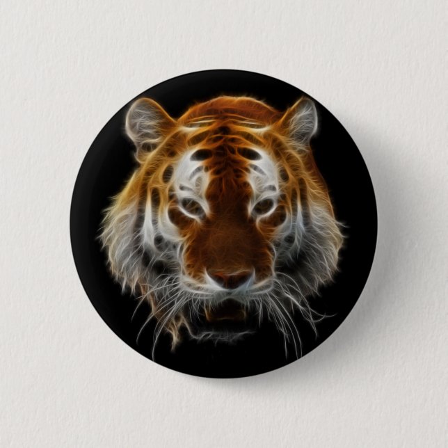 Badge Rond 5 Cm Fractage du tigre (Devant)