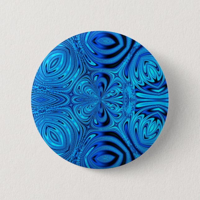 Badge Rond 5 Cm Fractal 41, Bouton (Devant)