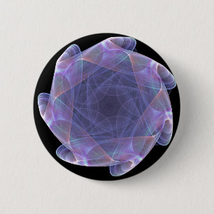 Badge Rond 5 Cm fractale violette