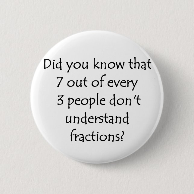 Badge Rond 5 Cm Fractions (Devant)