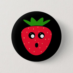Badge Rond 5 Cm Fraise