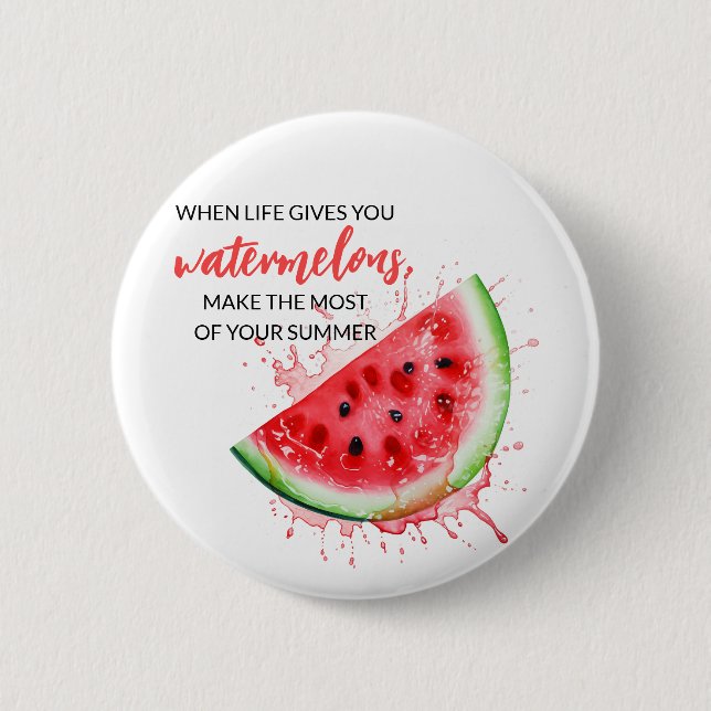 Badge Rond 5 Cm Fraise juteuse tendance Design été Motivationnel (Devant)