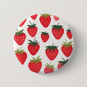 Badge Rond 5 Cm Fraises