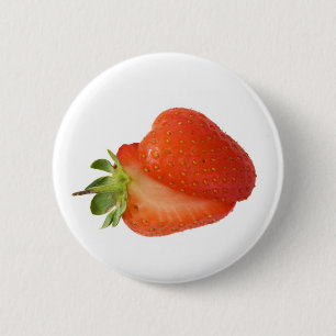 Badge Rond 5 Cm Fraises
