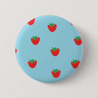 Badge Rond 5 Cm Fraises bleues