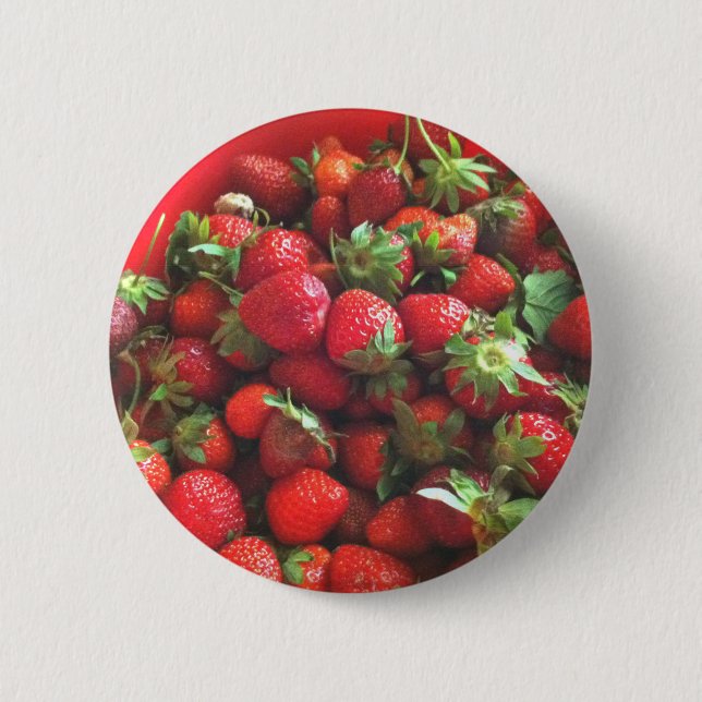 Badge Rond 5 Cm Fraises, fruits rouges (Devant)