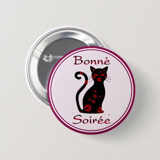 Badge Rond 5 Cm Français : Bouton Bonne Soie (Devant & derrière)