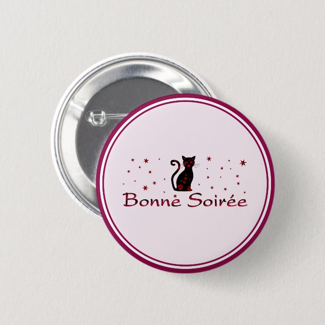 Badge Rond 5 Cm Français : Bouton Bonne Soie (Devant & derrière)