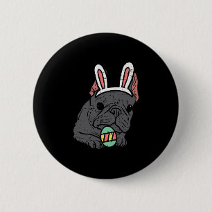 Badge Rond 5 Cm Français Buldog Bunny mignon Français Chien Hommes