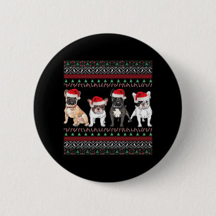 Badge Rond 5 Cm Français Bulldog laide de Noël Sweat essentiel T-