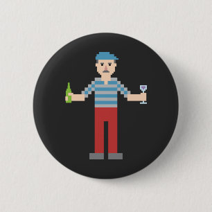 Badge Rond 5 Cm Français de pixel