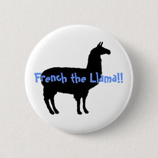 Badge Rond 5 Cm Français le lama ! !