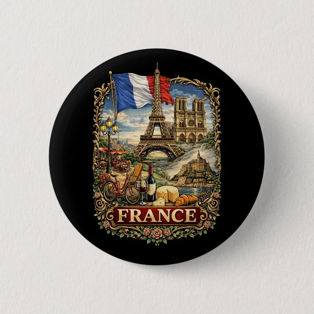 Badge Rond 5 Cm France (Devant)