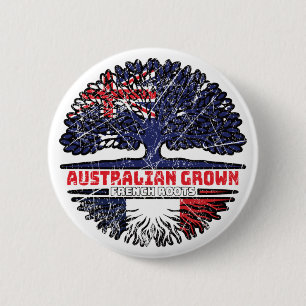 Badge Rond 5 Cm France Australie Australie Australie drapeau des r