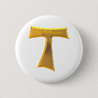 Franciscain Tau Cross Pax Et Bonum Gold Metallic