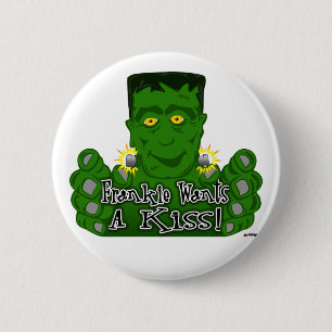 Badge Rond 5 Cm Frankie Veut Un Baiser !