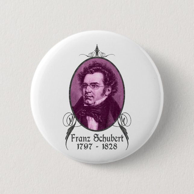 Badge Rond 5 Cm Franz Schubert (Devant)