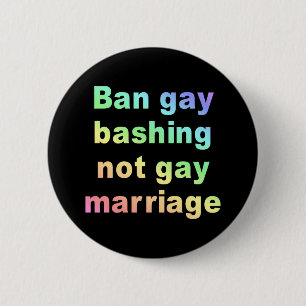 Badge Rond 5 Cm frapper d'homosexuel d'interdiction