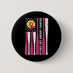 Badge Rond 5 Cm Frapper Le Cancer Du Sein Softll Lutte Sensibilisa