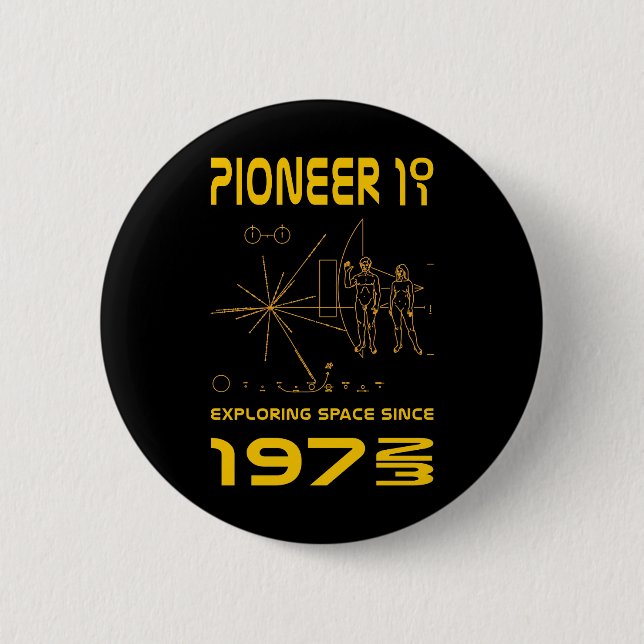 Badge Rond 5 Cm Frayez un chemin l'espace de 10 et de 11 % pipe% (Devant)