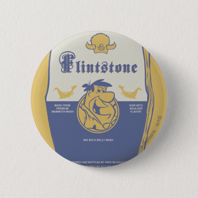 Badge Rond 5 Cm Fred Flintston Big Bold Belly Laver (Devant)