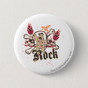 Badge Rond 5 Cm Fred Flintstone Rock