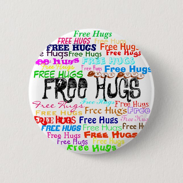 Badge Rond 5 Cm Free Hugs (Devant)