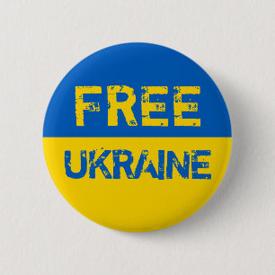 Badge Rond 5 Cm Free Ukraine