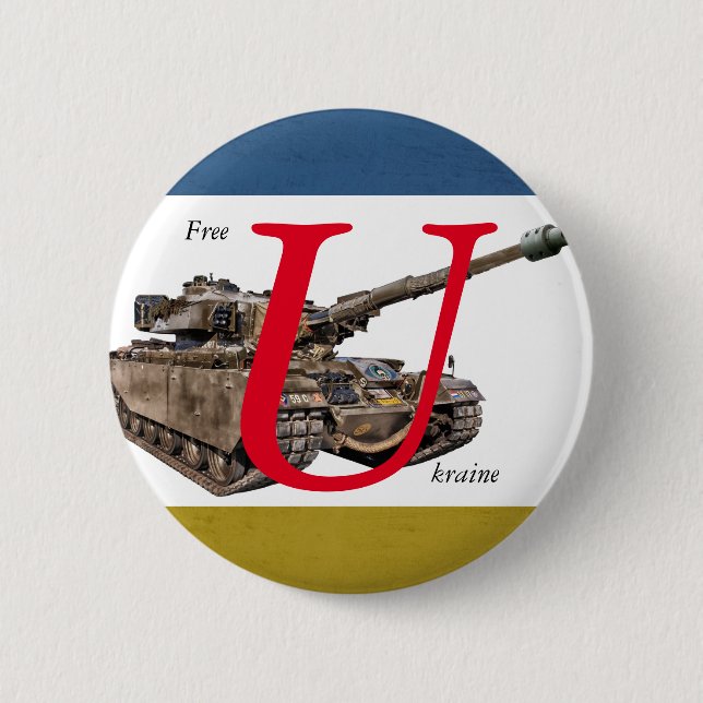 Badge Rond 5 Cm Free Ukraine (Devant)