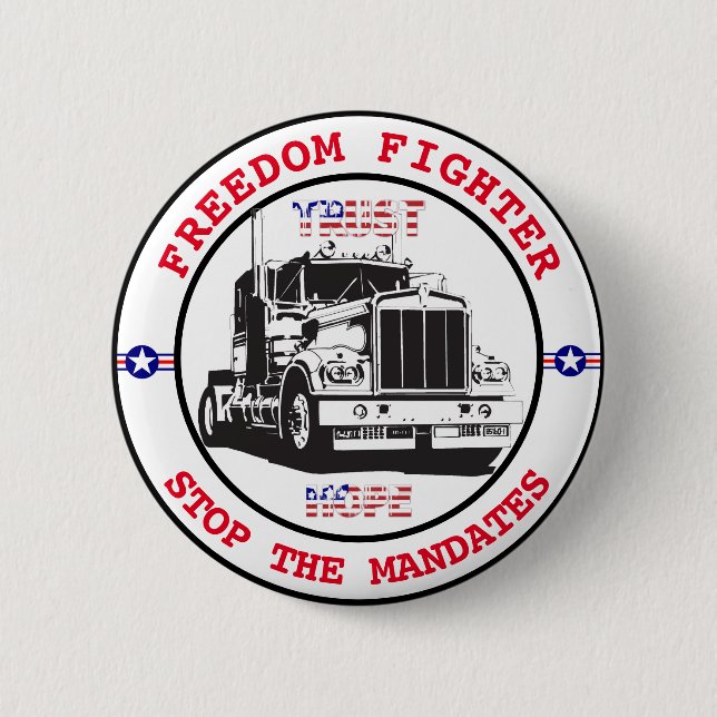 Badge Rond 5 Cm Freedom Fighter Semi (Devant)