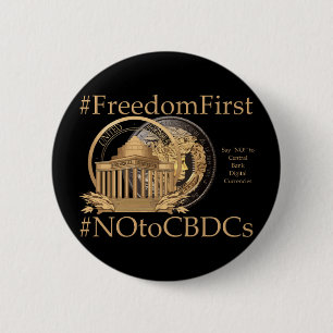 Badge Rond 5 Cm #FreedomFirst : Portefeuille de la liberté - Embra
