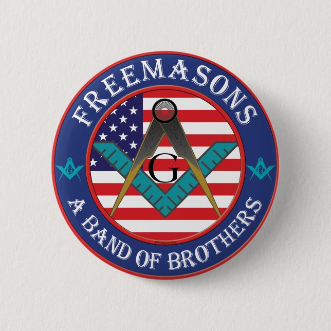 Badge Rond 5 Cm Freemasons - Band of Brothers (Devant)