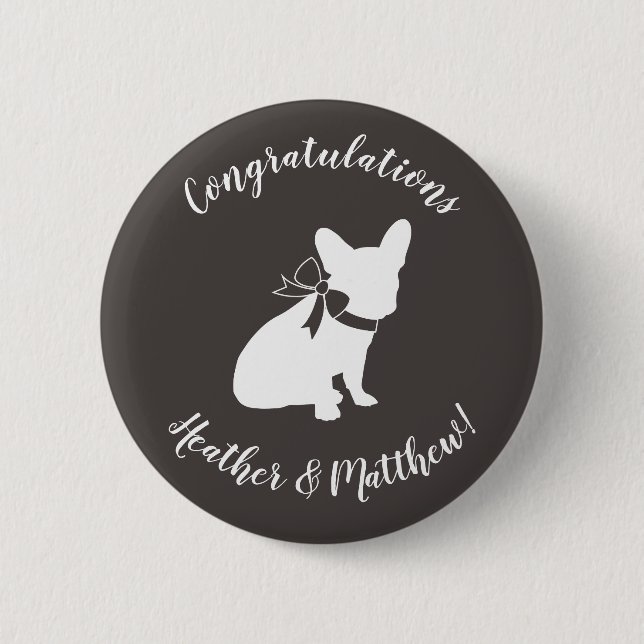 Badge Rond 5 Cm French Bulldog Theme Party - Baby shower neutre (Devant)