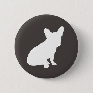 Badge Rond 5 Cm French Bulldog Theme Party - Baby shower neutre
