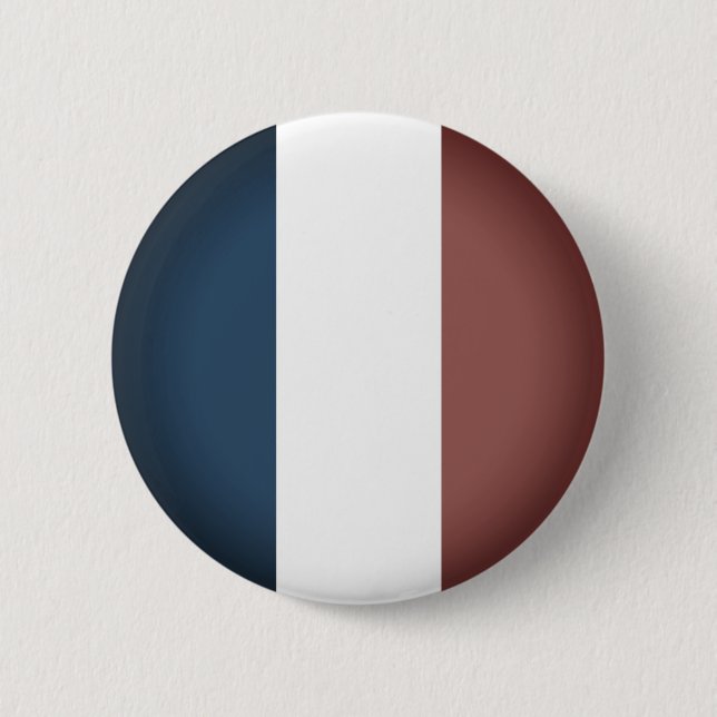 Badge Rond 5 Cm French Flag In Dark Colors (Devant)