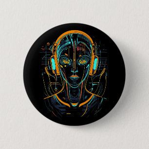 Badge Rond 5 Cm Fréquence Neuronale