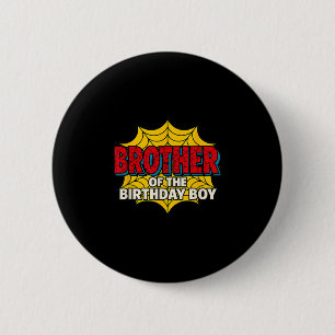 Badge Rond 5 Cm Frère cadet du garçon qui fête son anniversaire Th