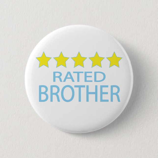 Badge Rond 5 Cm Frère cinq étoiles (Devant)