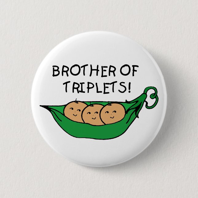 Badge Rond 5 Cm Frère de cosse de triplets (Devant)