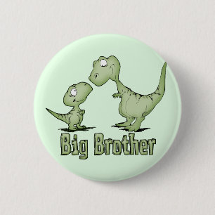 Badge Rond 5 Cm Frère de dinosaures